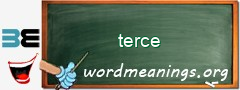 WordMeaning blackboard for terce